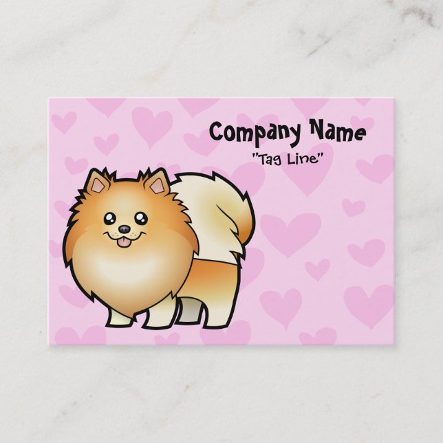 Pomeranian Love Business Card (Front)