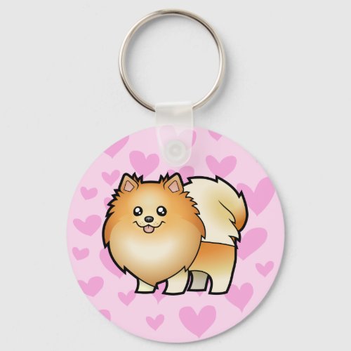 Pomeranian Love Keychain