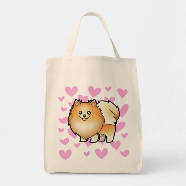Pomeranian Love Tote Bag (Front)