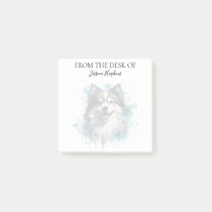 Pomeranian Lover Monogrammed Dog  Post-it Notes