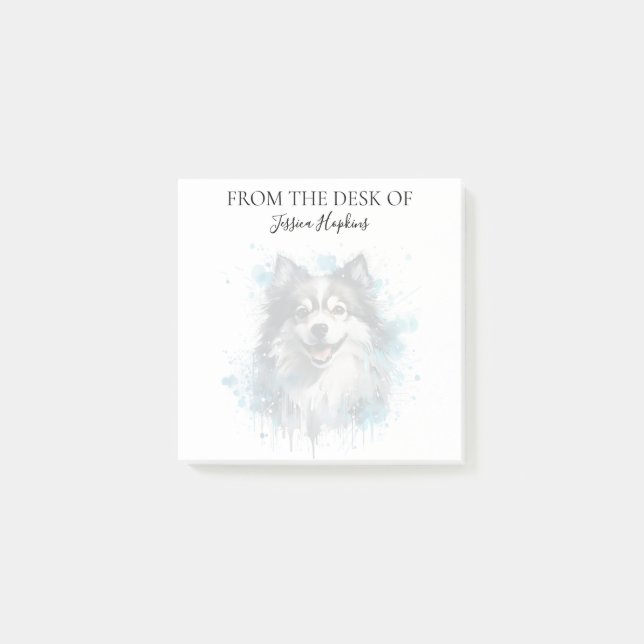 Pomeranian Lover Monogrammed Dog  Post-it Notes (Front)