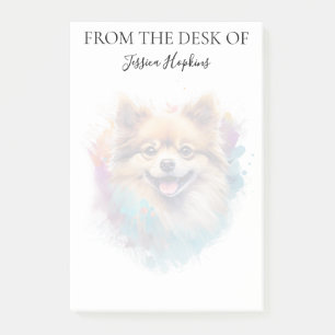 Pomeranian Lover Monogrammed Dog Post-it Notes