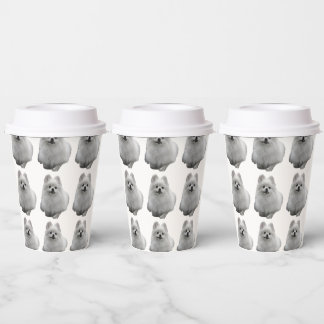 Pomeranian Lover's Coffee Mug, Pet Owner Gift Paper Cups