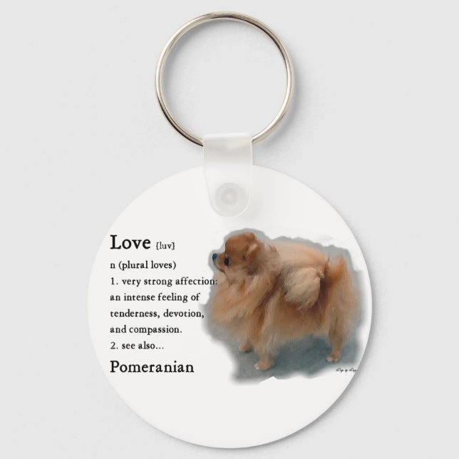 Pomeranian Lovers Gifts Keychain (Front)