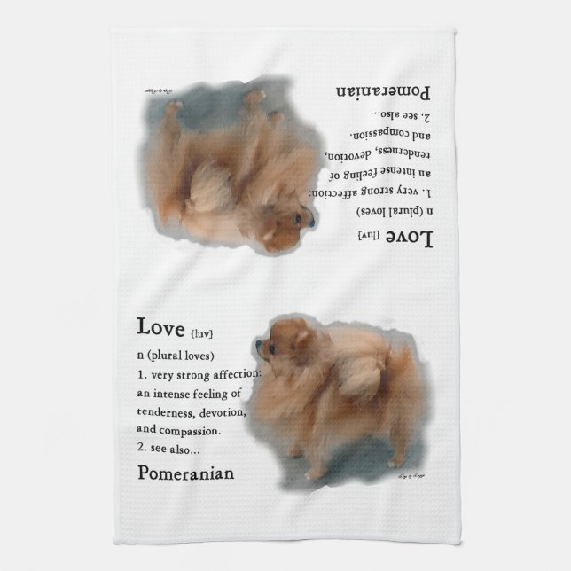Pomeranian Lovers Gifts Towel (Vertical)