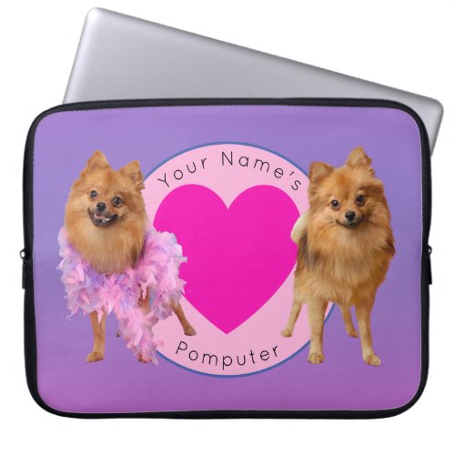Pomeranian Lovers Pomputer Laptop Sleeve  Case