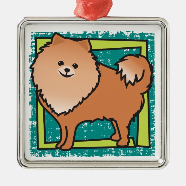 Pomeranian Metal Ornament (Front)