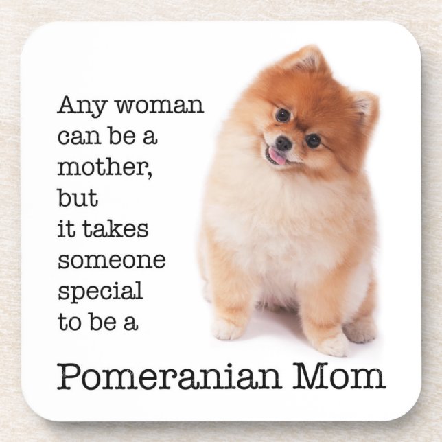 Pomeranian Mom Coaster Set (Front)