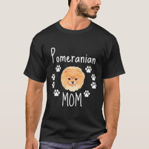 Pomeranian Mom Face Sketch T-Shirt
