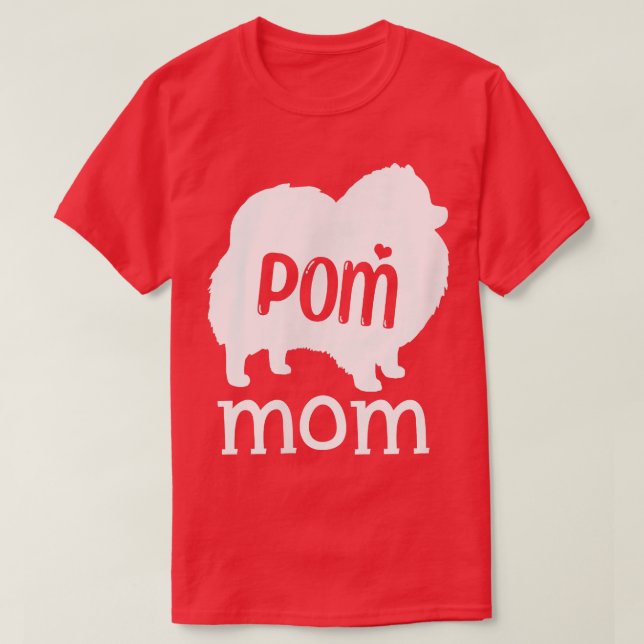 Pomeranian Mom Gifts Cute Pomeranian Dog Lover Gra T-Shirt (Design Front)