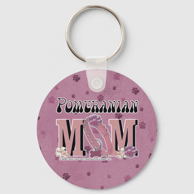 Pomeranian MOM Keychain (Front)