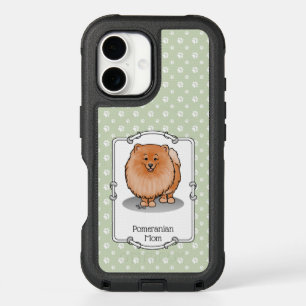 Pomeranian Mom Pom Mom (orange red) Cute Dog Mom iPhone 16 Case