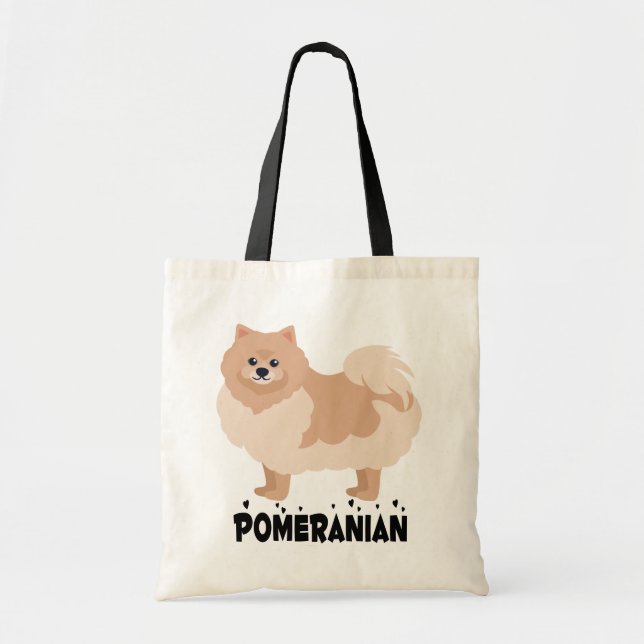 Pomeranian Mom Pom Pom Puppy Dog Dad Rescue Tote Bag (Front)
