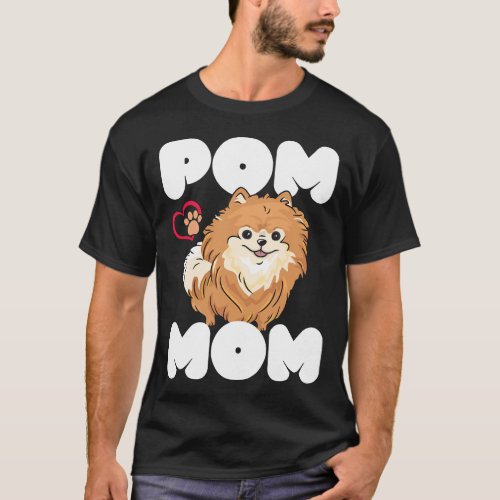 Pomeranian Mommy Dog Mom Doggy Parents T_Shirt
