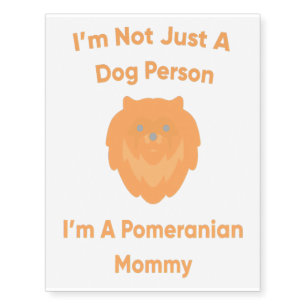 Pomeranian Mommy Temporary Tattoos
