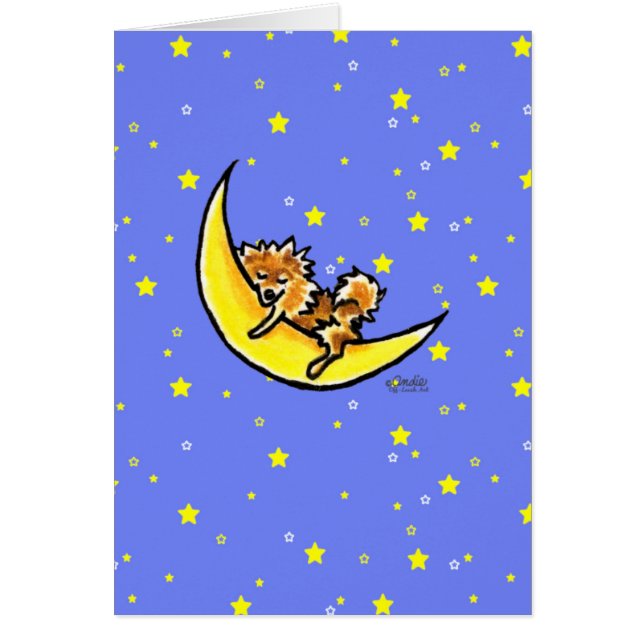 Pomeranian Moon Cards (Front)
