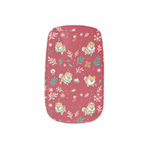 Pomeranian Nail Wraps Christmas Cute Kawaii
