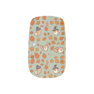 Pomeranian Nail Wraps Cute Halloween Kawaii Dog