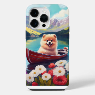 Pomeranian on a Paddle: A Scenic Adventure iPhone 14 Pro Max Case