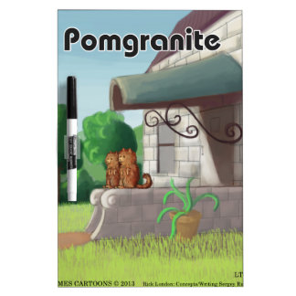 Pomeranian On Granite (Pomegranite) Funny Dry Erase Board