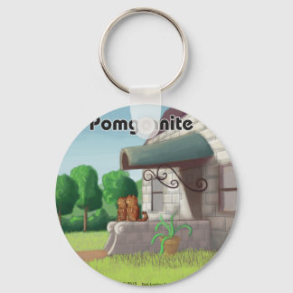 Pomeranian On Granite (Pomegranite) Funny Keychain