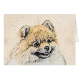 Pomeranian (Orange) Painting - Original Dog Art
