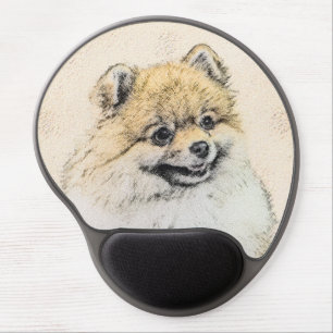 Pomeranian (Orange) Painting - Original Dog Art Gel Mouse Pad