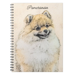 Pomeranian (Orange) Painting - Original Dog Art Notebook