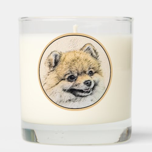 Pomeranian Orange Painting _ Original Dog Art Scented Candle