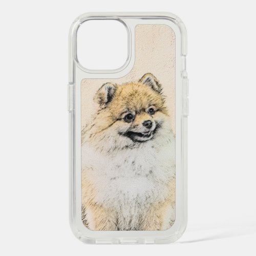 Pomeranian Orange Painting _ Original Dog Art iPhone 15 Case