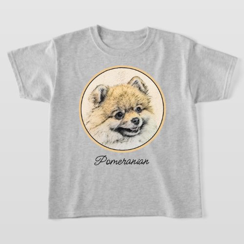 Pomeranian Orange Painting _ Original Dog Art T_Shirt