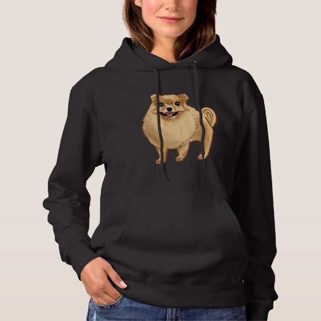 Pomeranian Pal 1 Cute Dog Hoodie (Front)
