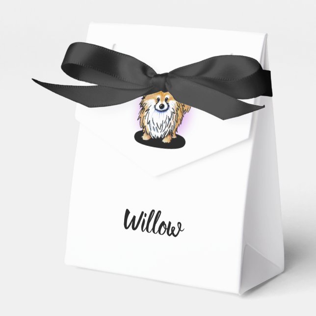 Pomeranian Party Favor Bag Favor Box (Front Side)