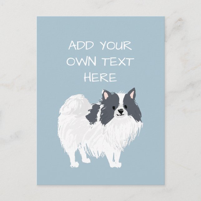 Pomeranian Personalised Dog Name Postcard (Front)