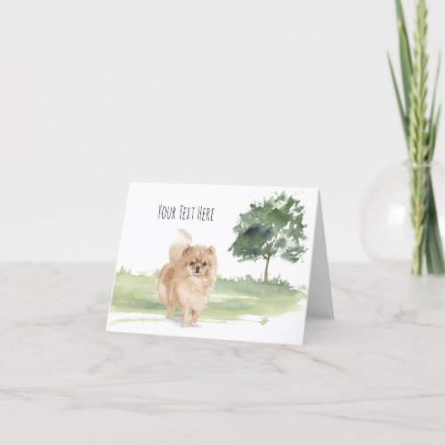 Pomeranian Personalized Greeting Card