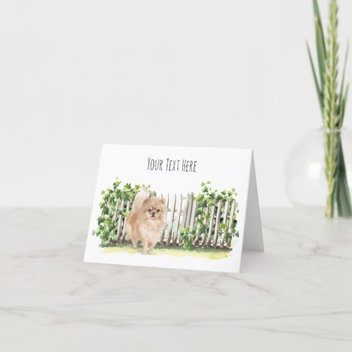 Pomeranian Personalized Greeting Card