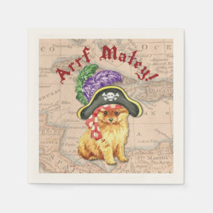 Pomeranian Pirate Napkins