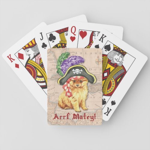 Pomeranian Pirate Playing Cards