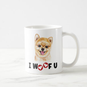 Pomeranian Pom Dog I Woof You Coffee Mug