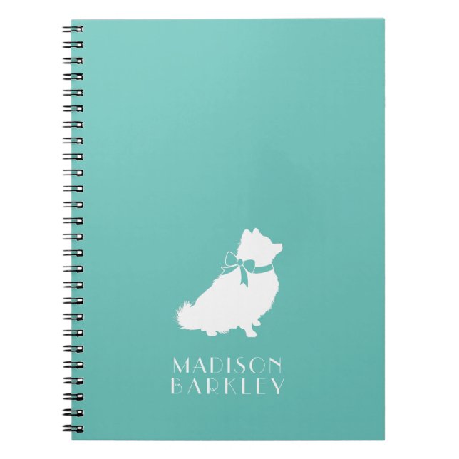 Pomeranian Pom Dog Puppy Notebook (Front)