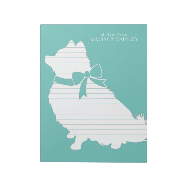 Pomeranian Pom Dog Puppy Notepad (Rotated)