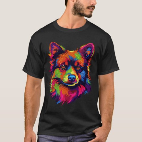 Pomeranian Pop Art Bliss Vibrant Canine Elegance  T_Shirt