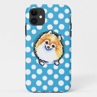 Pomeranian Pretty Polka Dots iPhone 11 Case