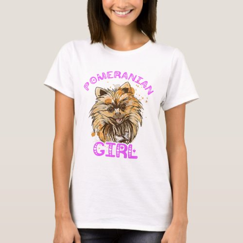 Pomeranian Princess Pom Dog Owner Pet Breeding Pup T_Shirt