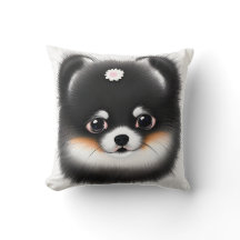 Pomeranian Puppy  Throw Pillow