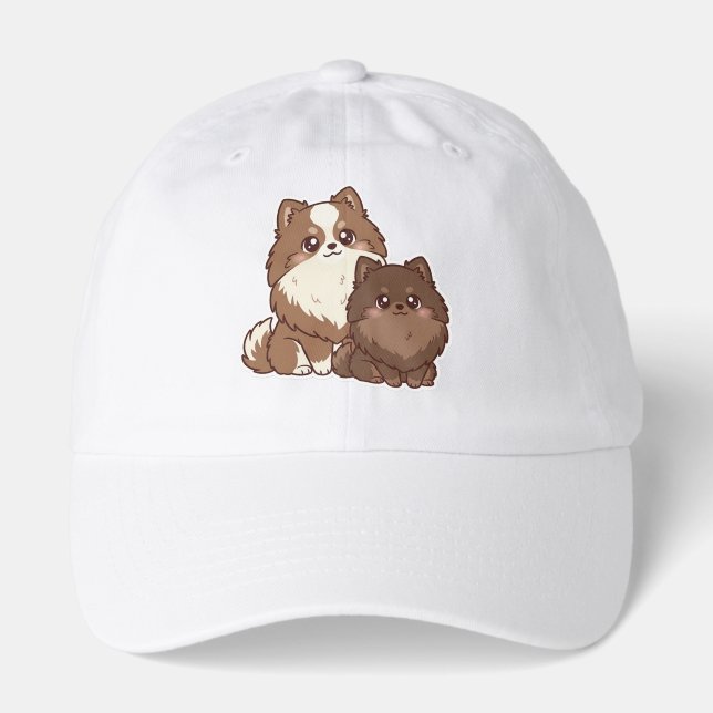 Pomeranian Pups  Hat (Front)