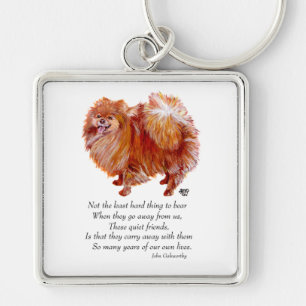 Pomeranian Rainbow Bridge Keychain