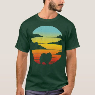 Pomeranian Retro Vintage Sunset 60s 70s for Men W T-Shirt