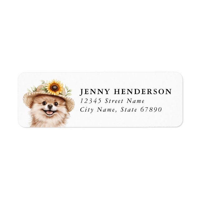 Pomeranian Return Address Label (Front)