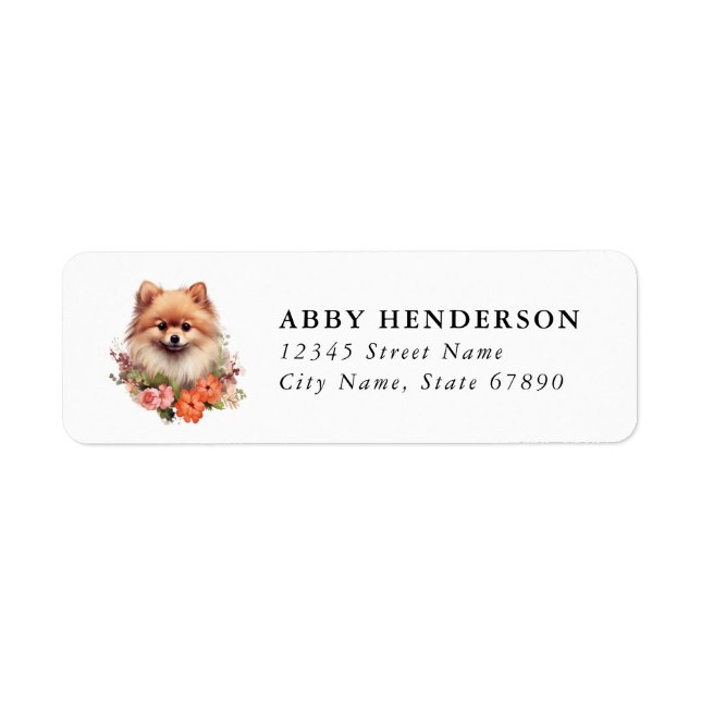 Pomeranian Return Address Label (Front)